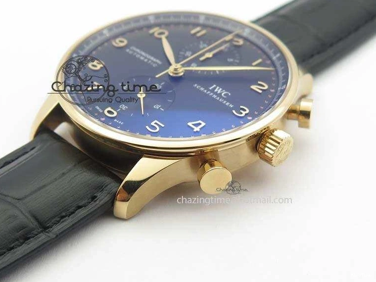 MIROTIME 0408 Portuguese Chrono RG IW371415 ZF 1:1 Best Edition Black Dial On Black Leather Strap A79350 (Slim Movement) FashionForward 7264